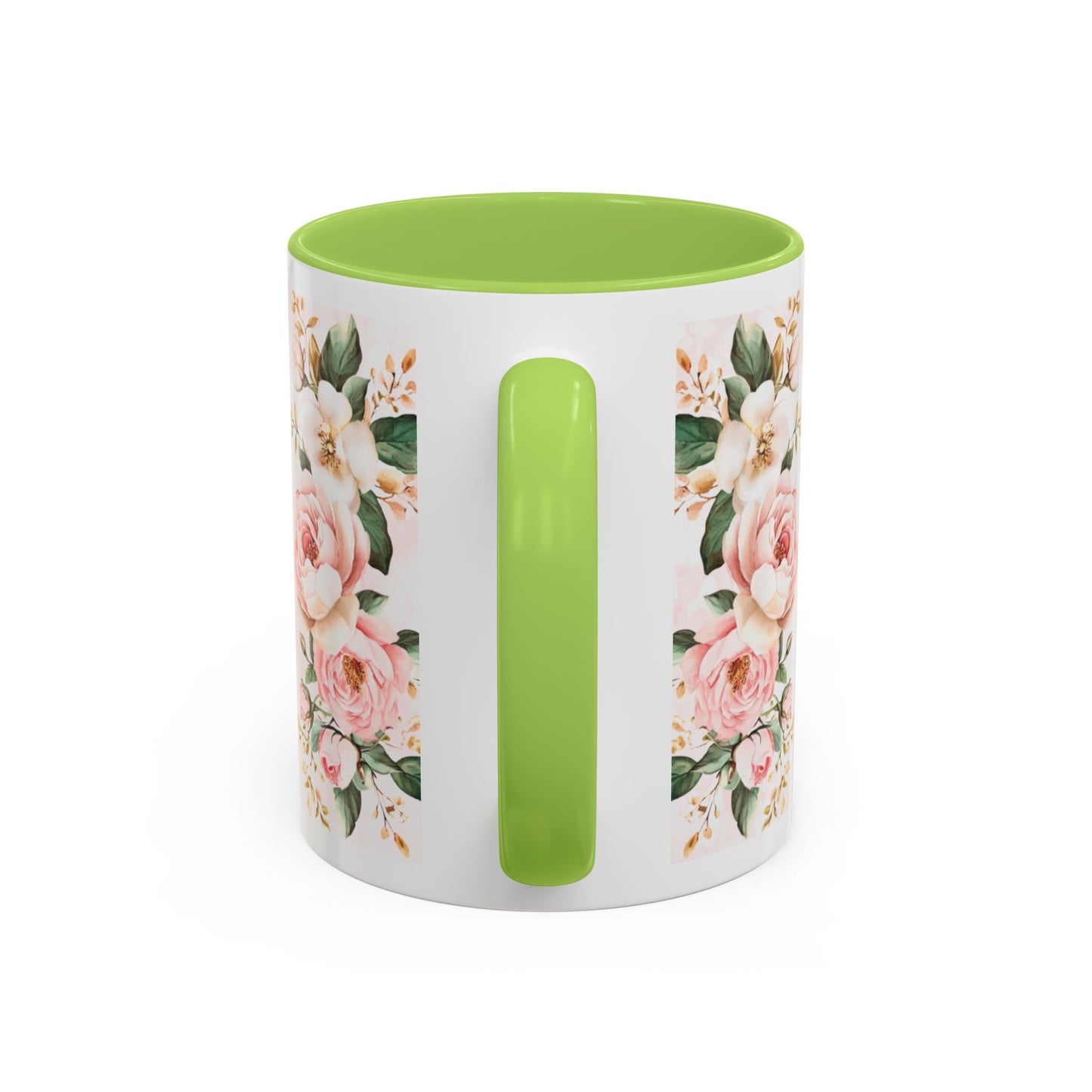 Mom Floral Accent Coffee Mug — Pink Roses Mother's Day Gift (11/15oz)