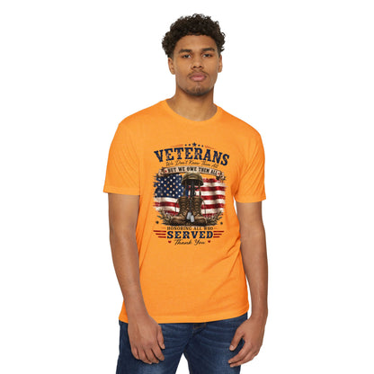 Veterans Tribute T-Shirt – "We Don’t Know Them All But We Owe Them All" Patriotic Memorial Tee
