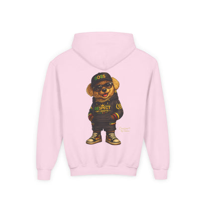 Youth Hoodie — Cool Bear 'Boss' Streetwear Design