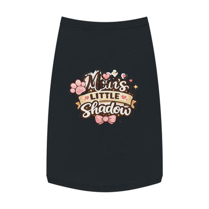 Pet Tank Top — "Mom's Little Shadow" Cute Paw Print Dog Tank