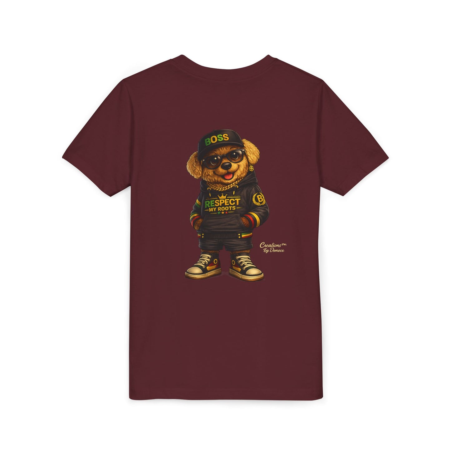 Kids Graphic Tee - 'Respect the Hustle' Teddy Bear Streetwear