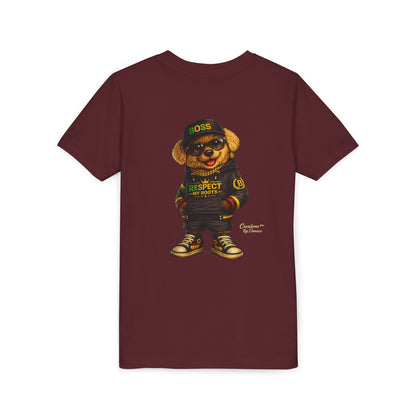 Kids Graphic Tee - 'Respect the Hustle' Teddy Bear Streetwear