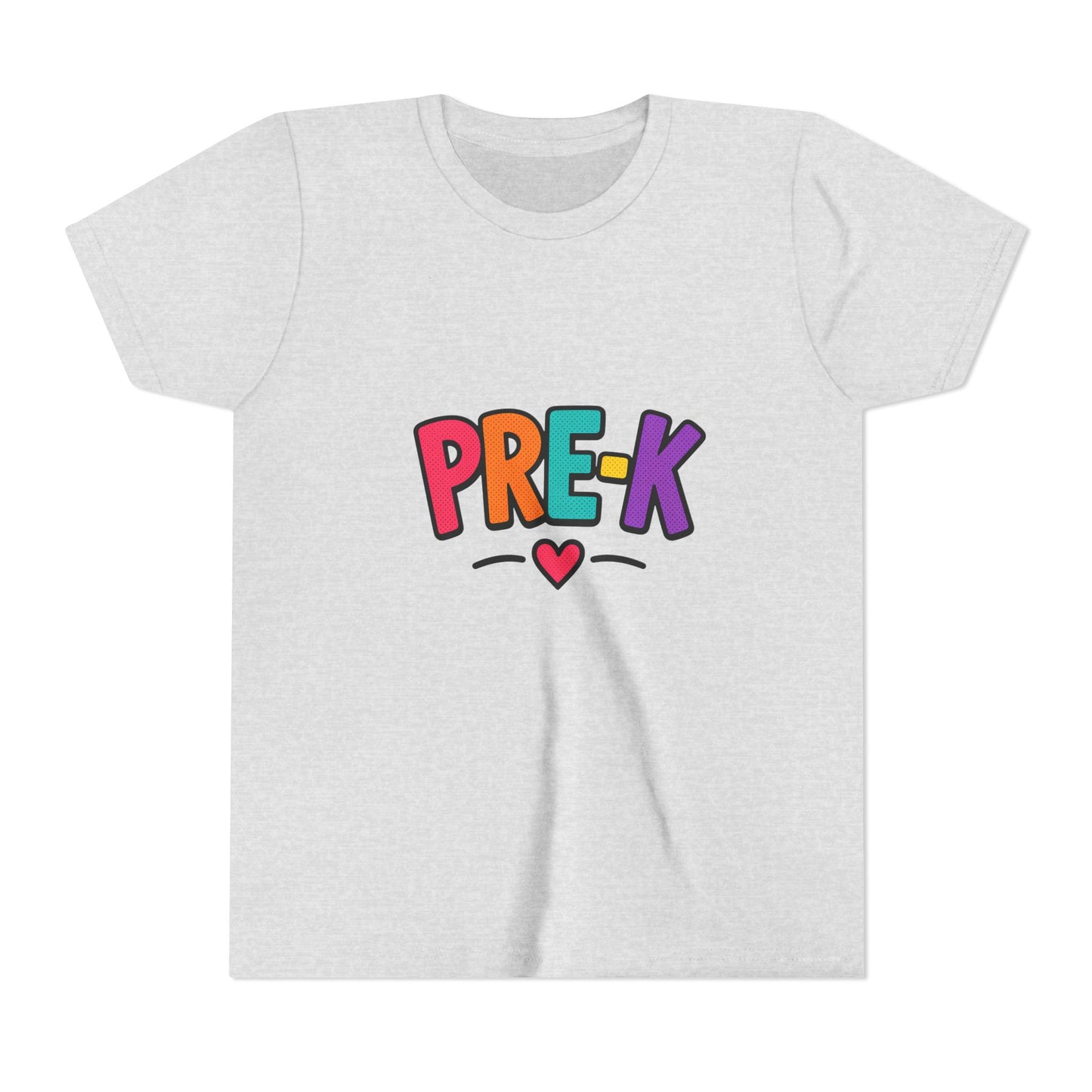 Pre-K Kids Tee — Colorful Heart Preschool Shirt for Boys & Girls