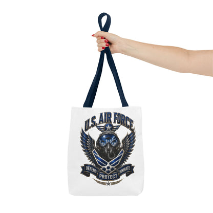 U.S. Air Force Emblem Tote Bag — Military Wings & Skull Design