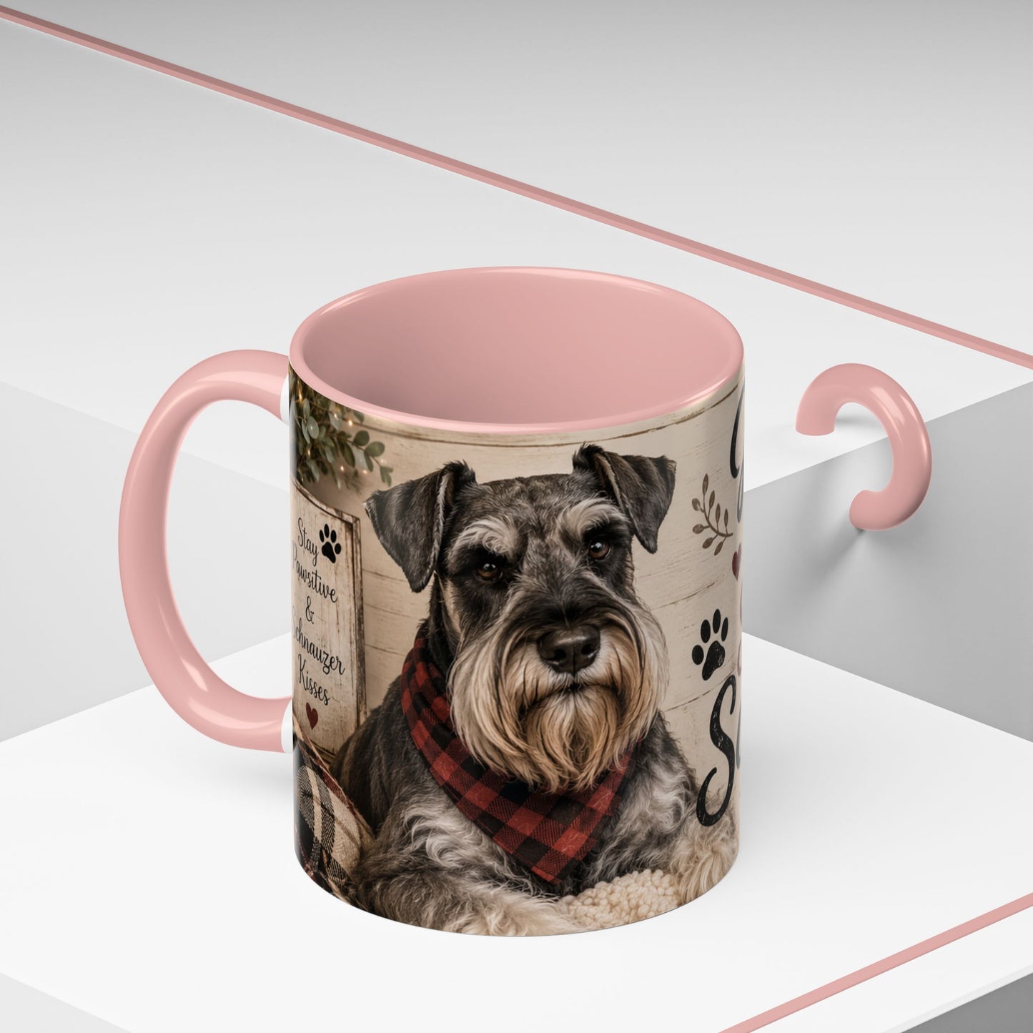 Standard Schnauzer Accent Coffee Mug — "Home Is Where My Standard Schnauzer Is"