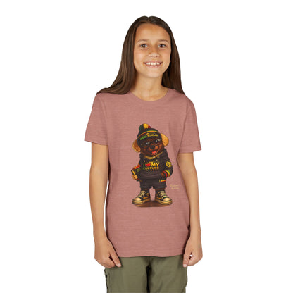 Youth Tee — 'Respect My Culture' Urban Dog Character Graphic