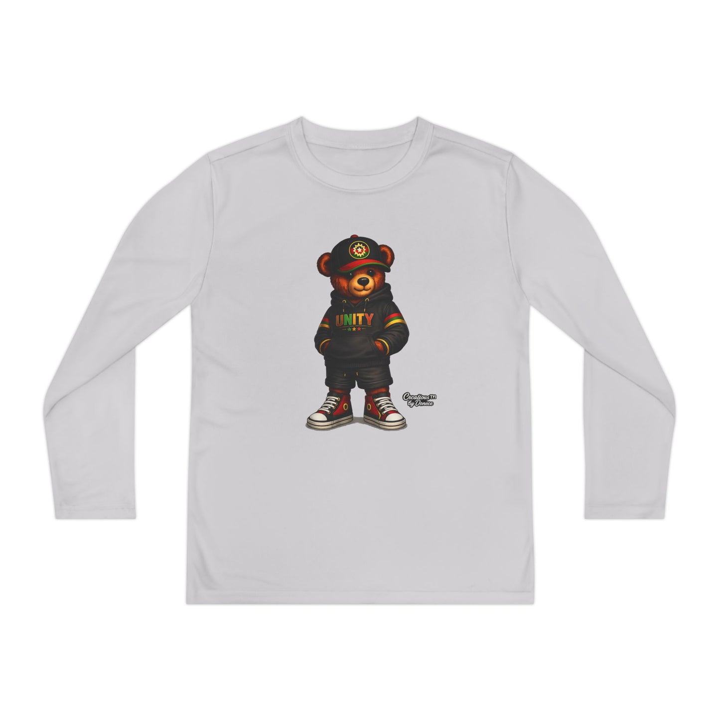 Youth Long Sleeve Tee — 'Unity' Streetwear Bear Graphic
