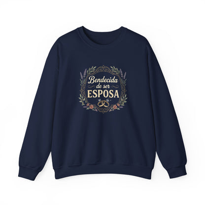 Bendecida de ser Esposa Sweatshirt