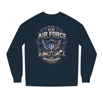 Air Force Crewneck Sweatshirt - U.S. Military Emblem Graphic