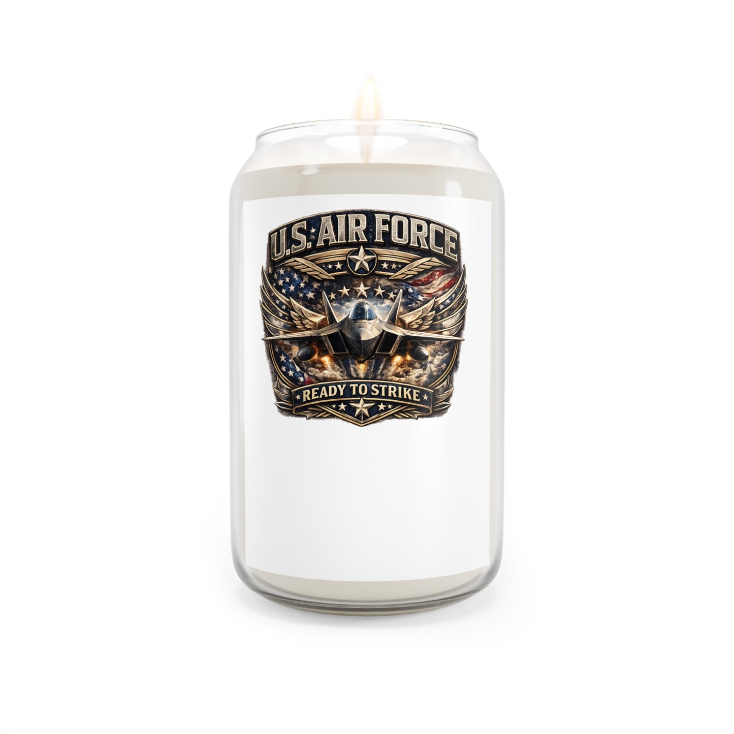 U.S. Air Force Soy Candle — "Ready to Strike" Patriotic Scented Candle (13.75oz)