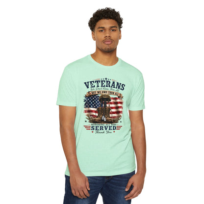 Veterans Tribute T-Shirt – "We Don’t Know Them All But We Owe Them All" Patriotic Memorial Tee