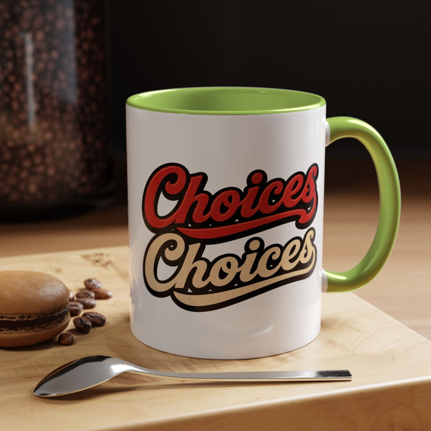 Choices Retro Accent Coffee Mug — Vintage Script 11/15oz