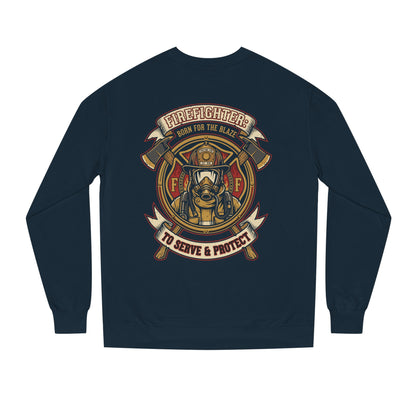 Firefighter Crest Crewneck Sweatshirt — 'To Serve & Protect' Tribute