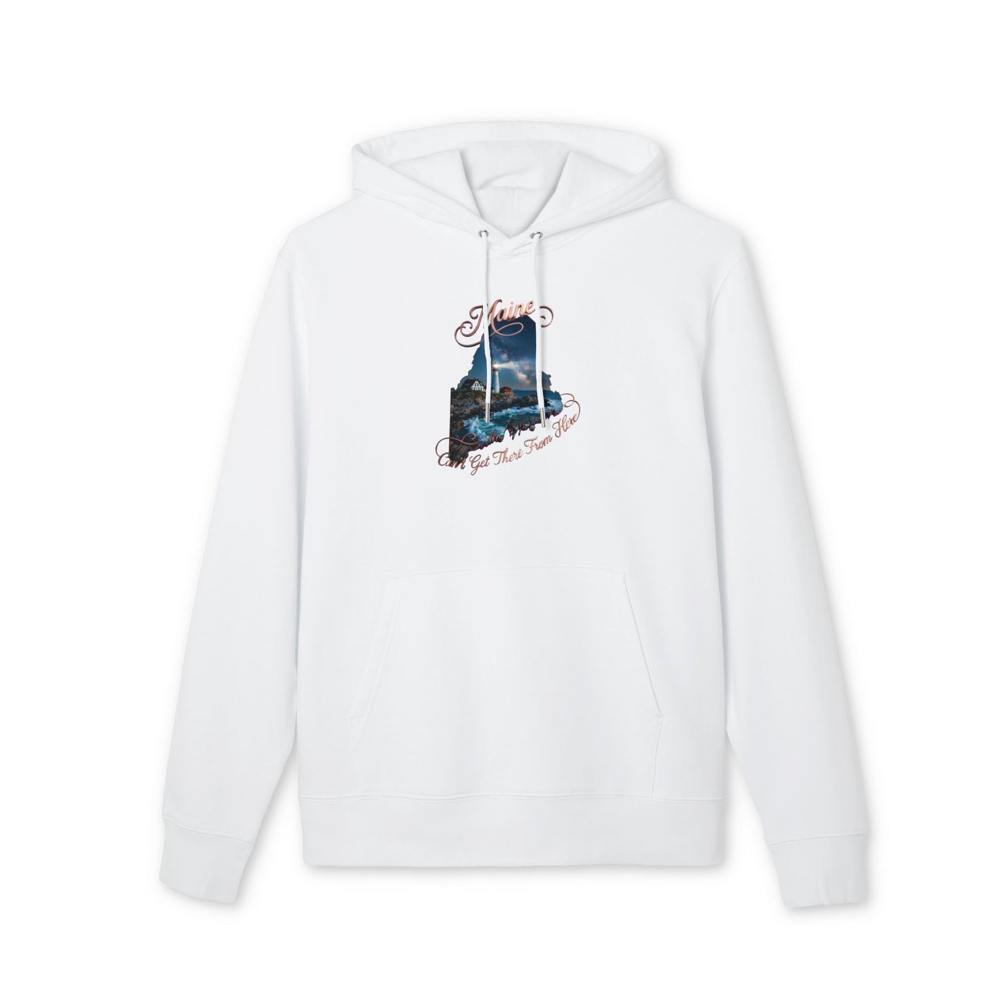 State Map Hoodie — Maine Scenic Lighthouse "You Get There From Here"