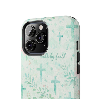 Walk By Faith Phone Case | Christian floral iPhone Case