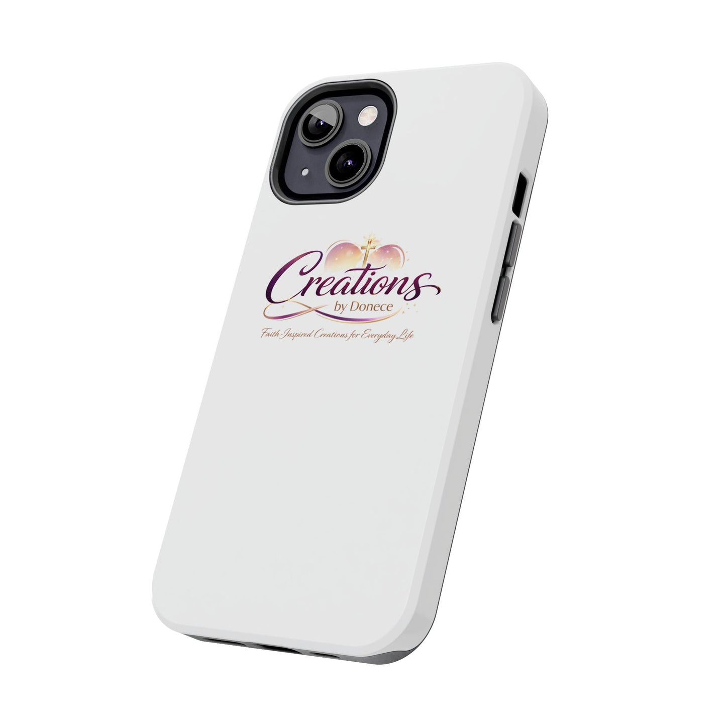 Creations by Donece Soft-Touch Tough Phone Case — Faith-Inspired Logo Protective Cover