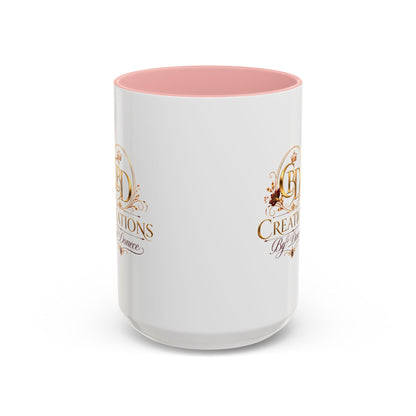 Accent Coffee Mug — Creations By Donece Logo Ceramic Mug (11/15 oz)