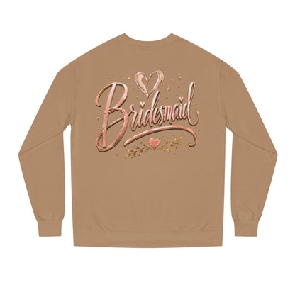 Bridesmaid Crewneck Sweatshirt — Rose Gold Script Bridesmaid Pullover