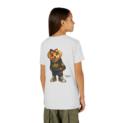 Youth Tee — Rasta Teddy "Black Excellence" Graphic Shirt