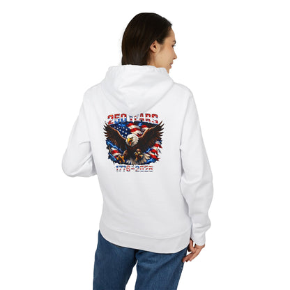 Patriotic Eagle Hoodie — '250 Years 1776–2026' American Flag Design