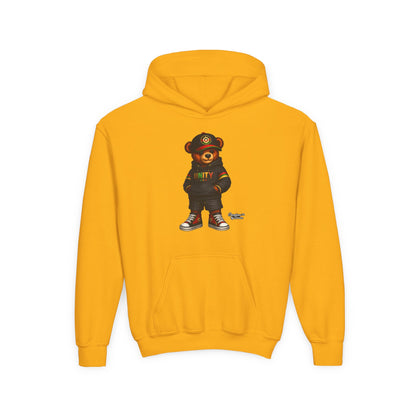 Youth Hoodie — Cool Streetwear Bear Graphic “UNITY”