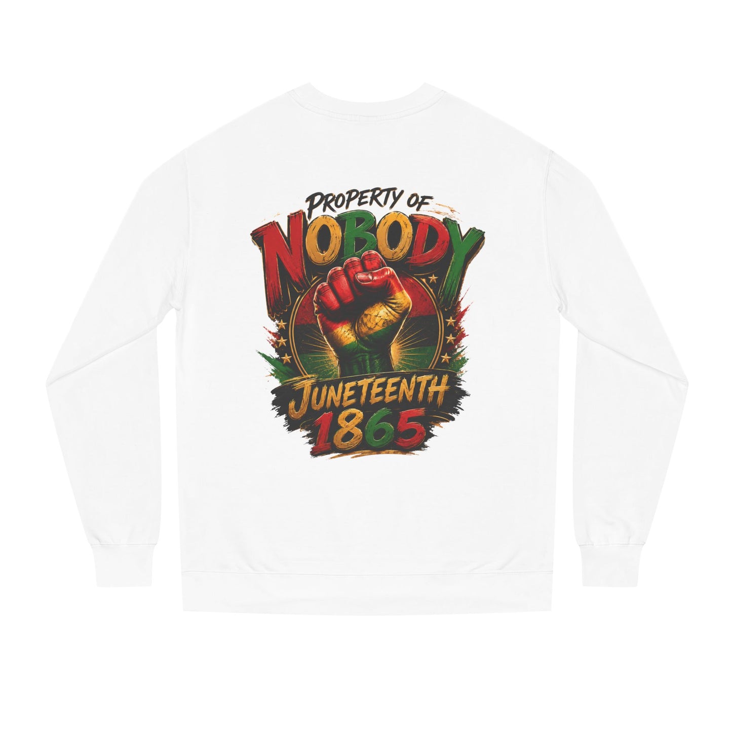 Juneteenth 1865 Sweatshirt — "Property of Nobody" Fist Crewneck