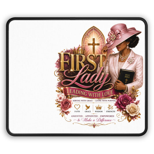 First Lady Inspirational Gaming Mouse Pad — "Leading With Love" Christian Desk Mat