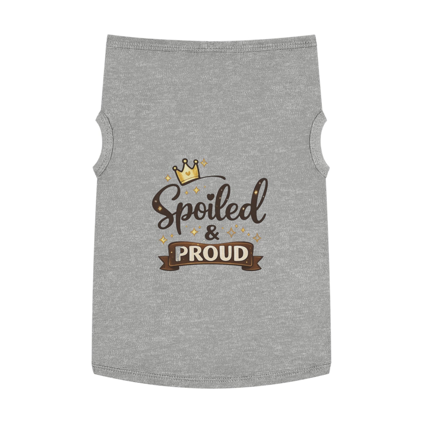 Spoiled & Proud Pet Tank Top — Cute Dog/Cat Shirt with Crown Design