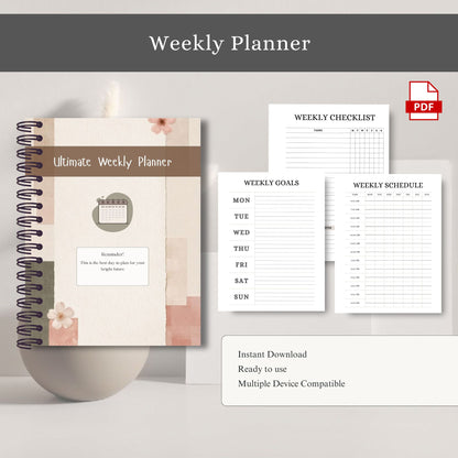 Weekly Planner Printable | Weekly Schedule Planner | Productivity Planner | To Do List Weekly | Weekly Organizer PDF