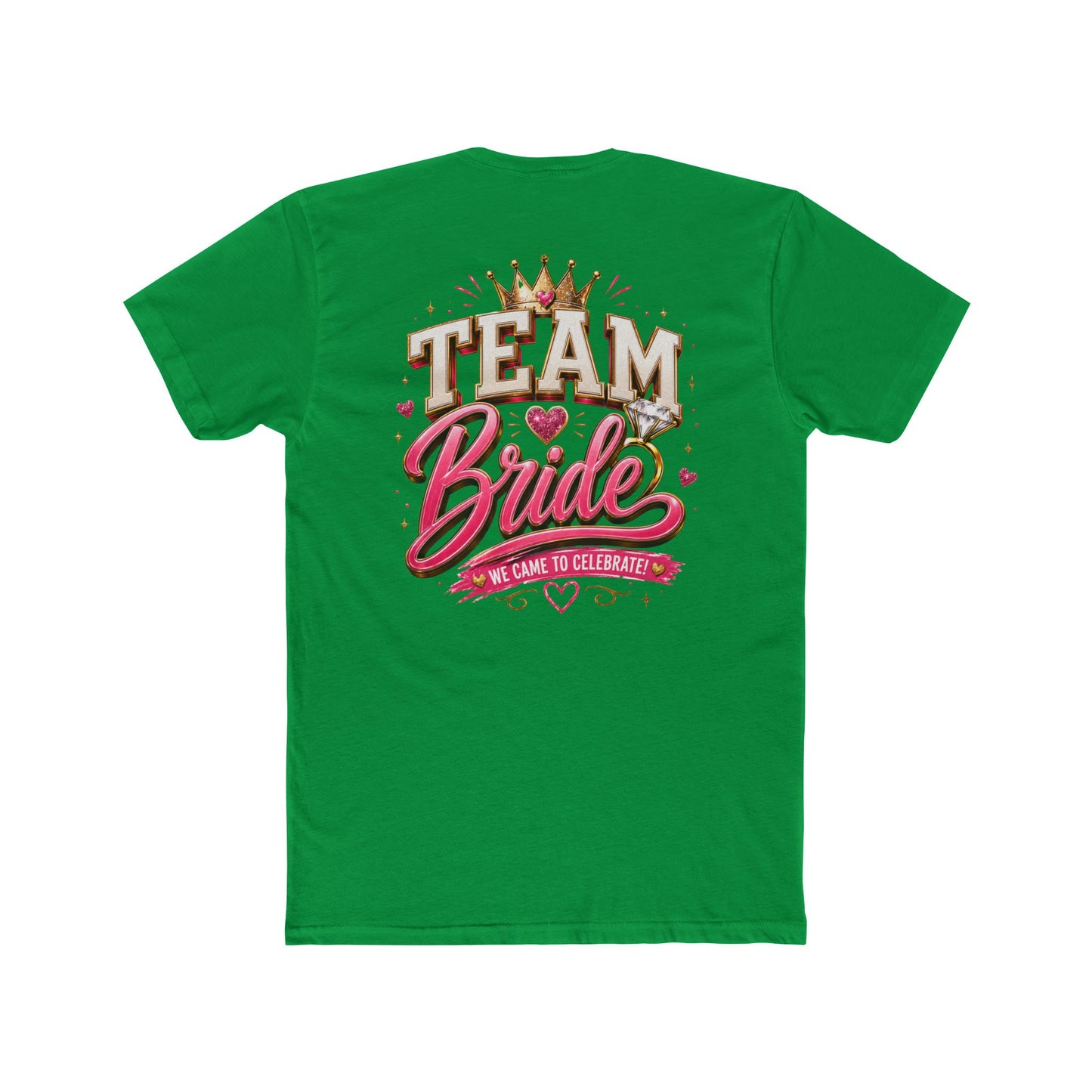 Team Bride T‑Shirt — Bachelorette Party Tee with Crown & Hearts