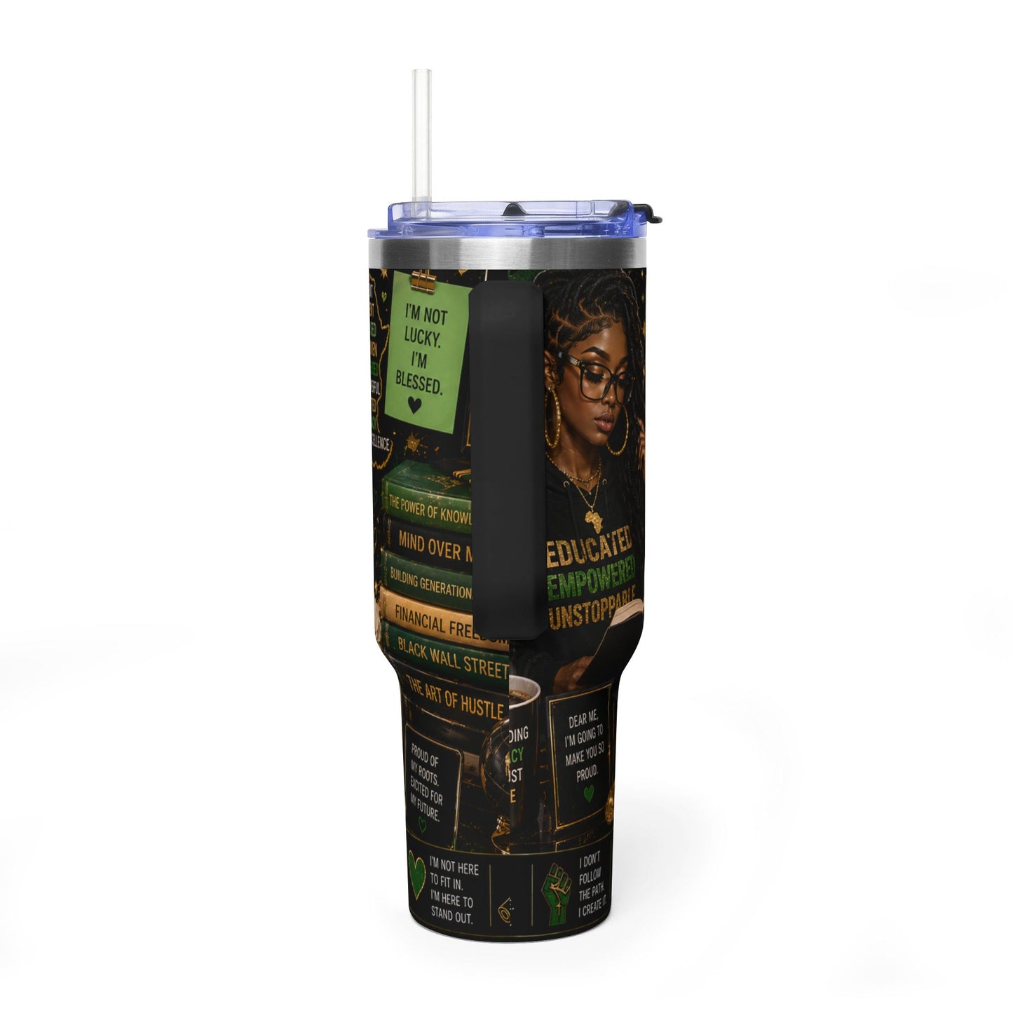 Smart, Black & Proud 40oz Vacuum Tumbler