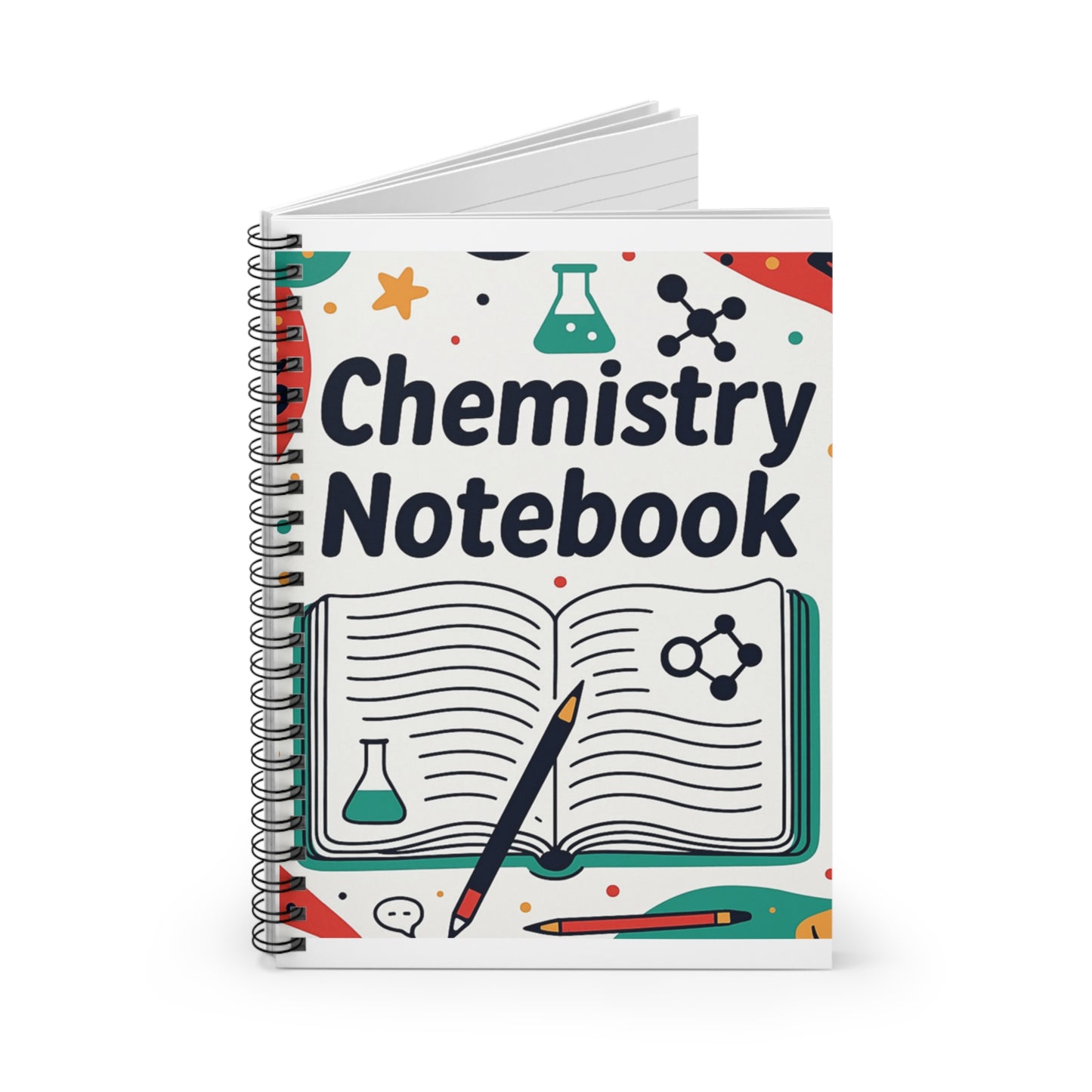 Chemistry Notebook Spiral Ruled Journal — Science Student Lab Notebook