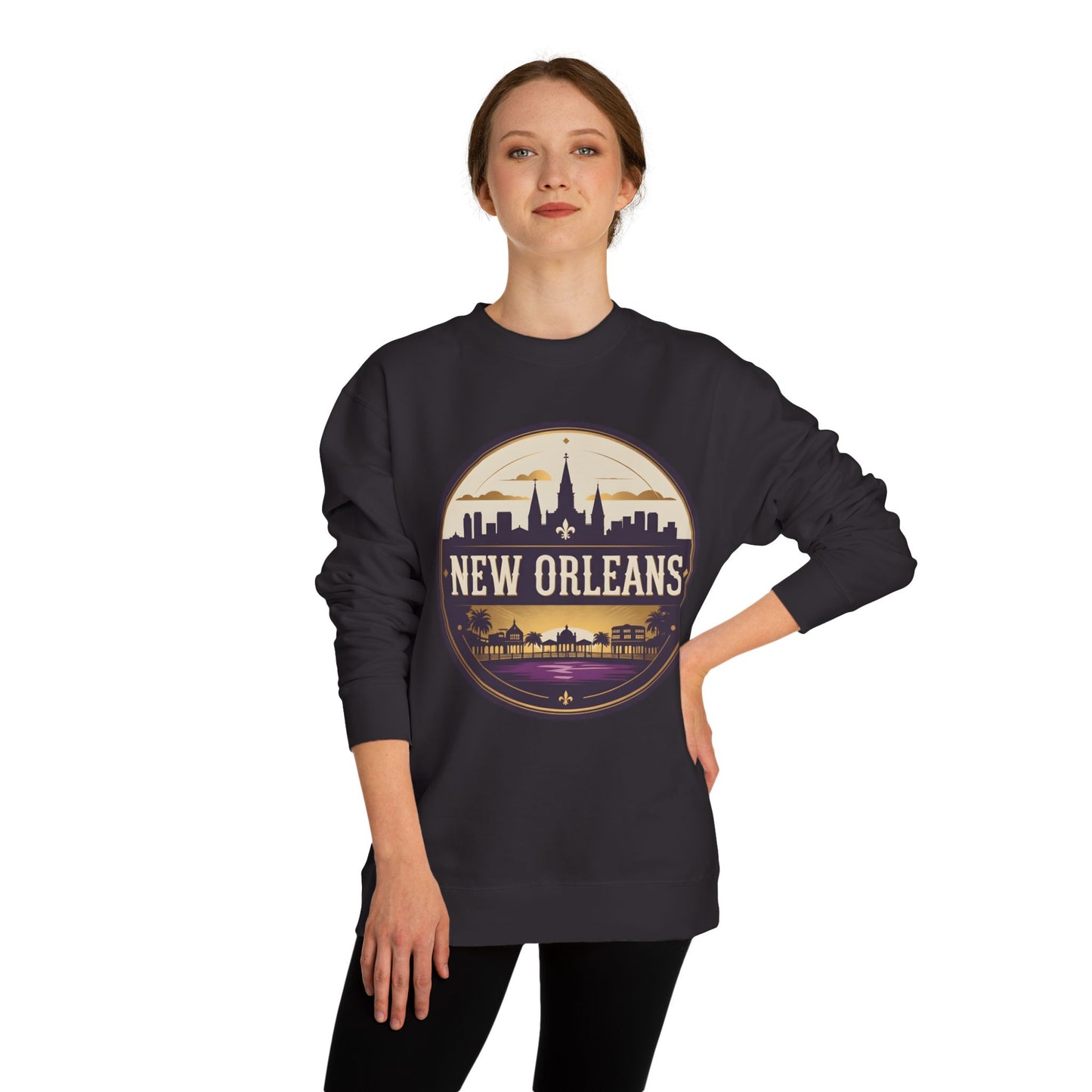 New Orleans Skyline Crewneck Sweatshirt – Vintage Cityscape Design