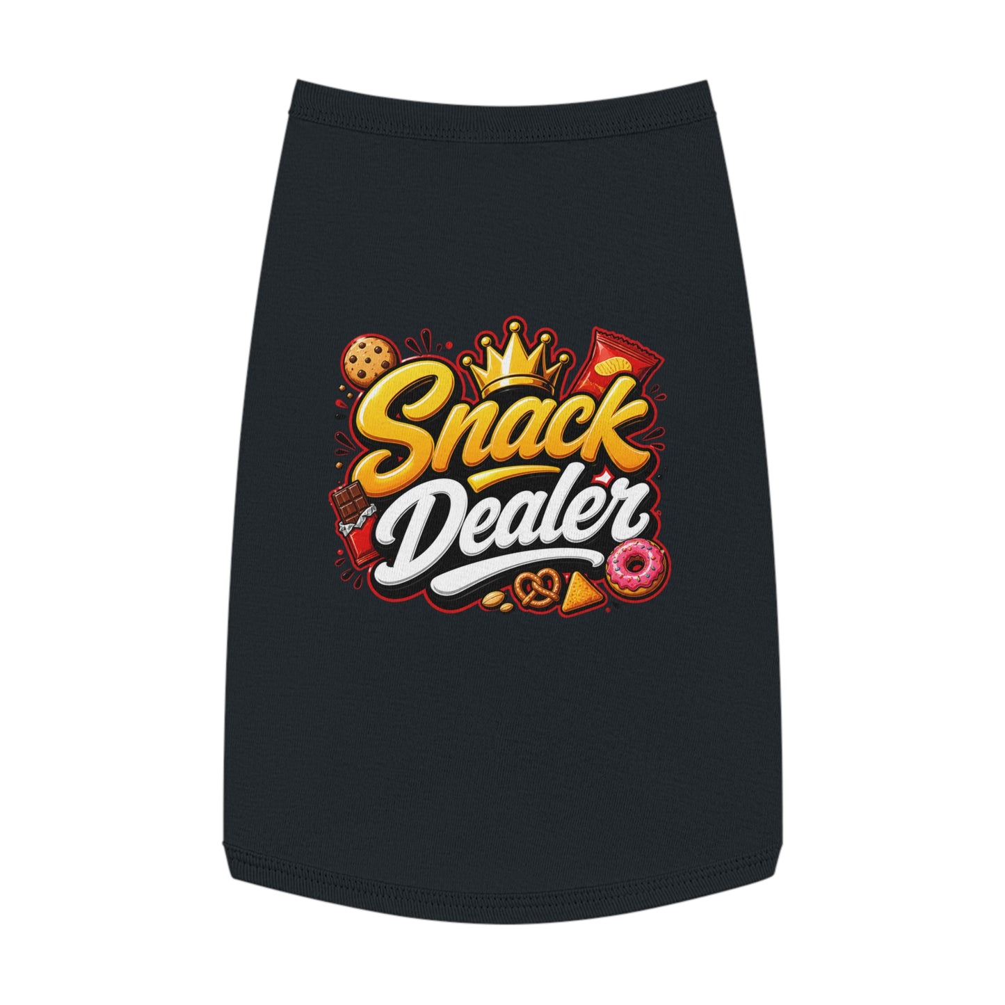 Snack Dealer Pet Tank Top – Funny Treat Lover Dog Shirt