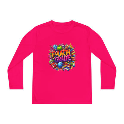 Fourth Grade Long Sleeve Tee — Colorful School Kids Shirt