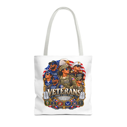Veterans Tribute Tote Bag – Patriotic Military Honor AOP Tote