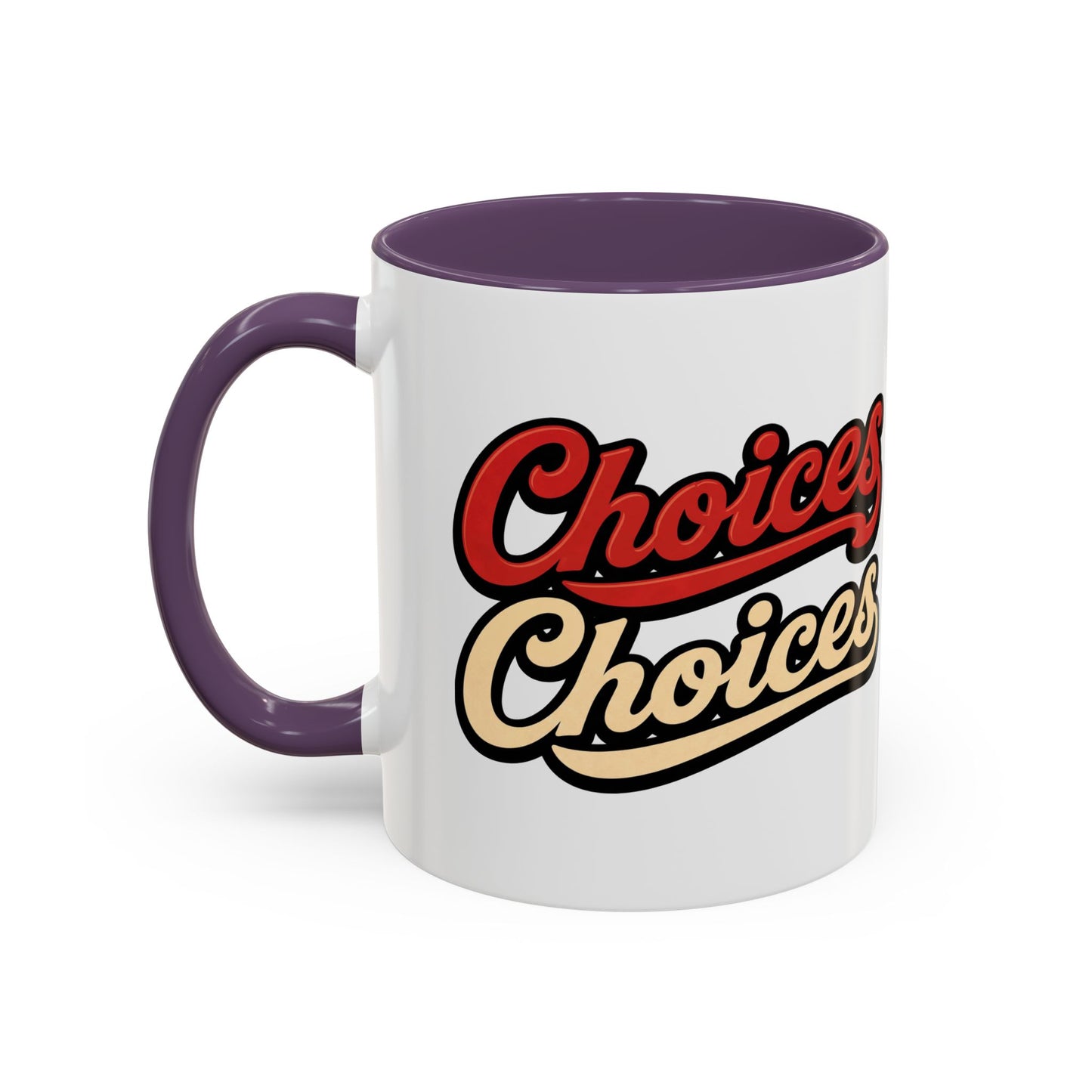 Choices Retro Accent Coffee Mug — Vintage Script 11/15oz