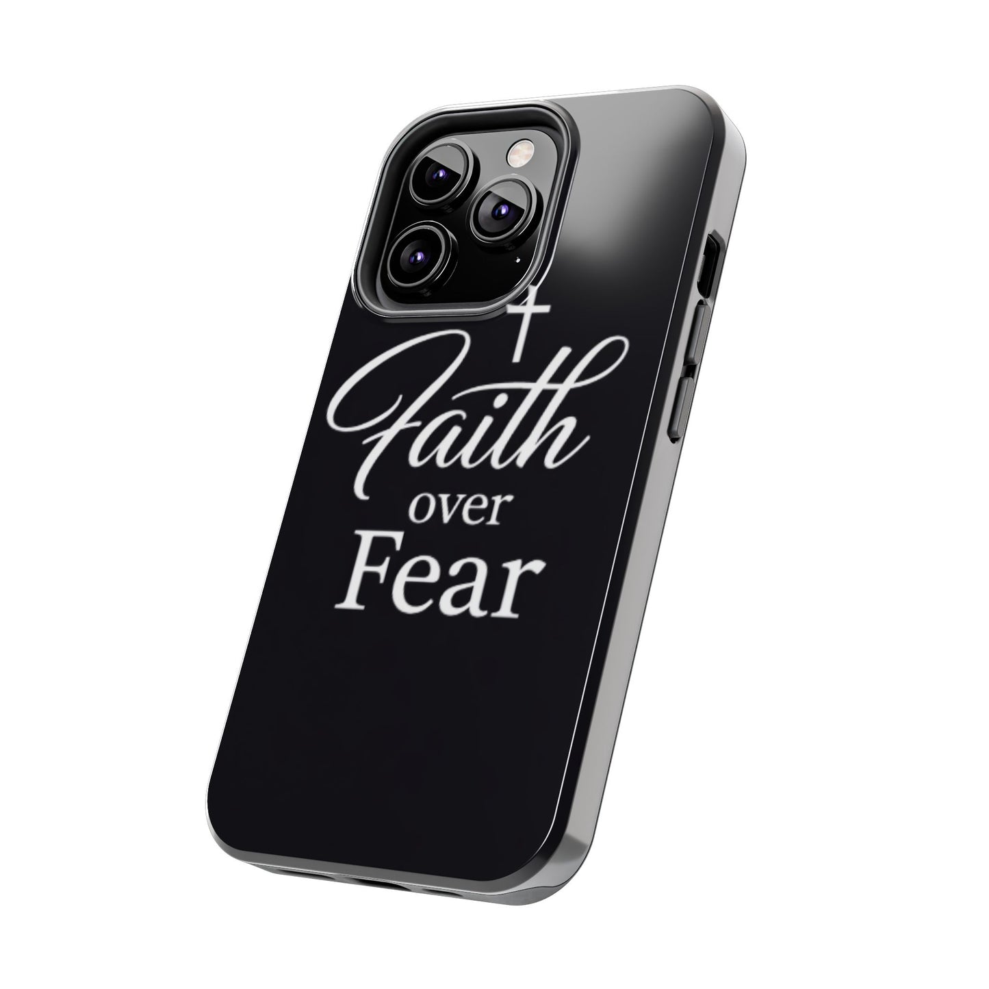 Faith Over Fear Tough Phone Case — Inspirational Christian Cross Phone Cover