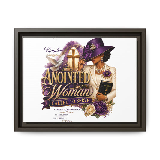 Framed Canvas Print — "Anointed Woman Called to Serve" Christian Wall Art