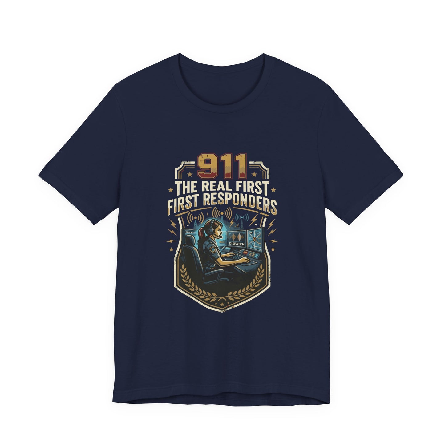 911 Call Center T‑Shirt — "The Real First First Responders" Tribute Tee