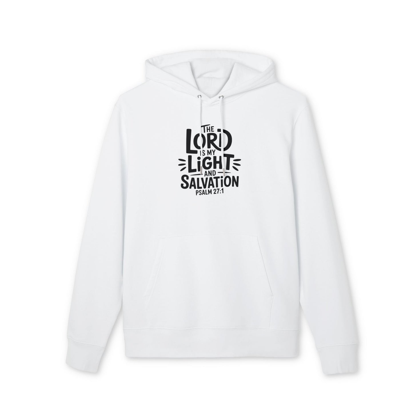 Psalm 27:1 Hoodie — "The Lord is My Light and Salvation" Christian Pullover