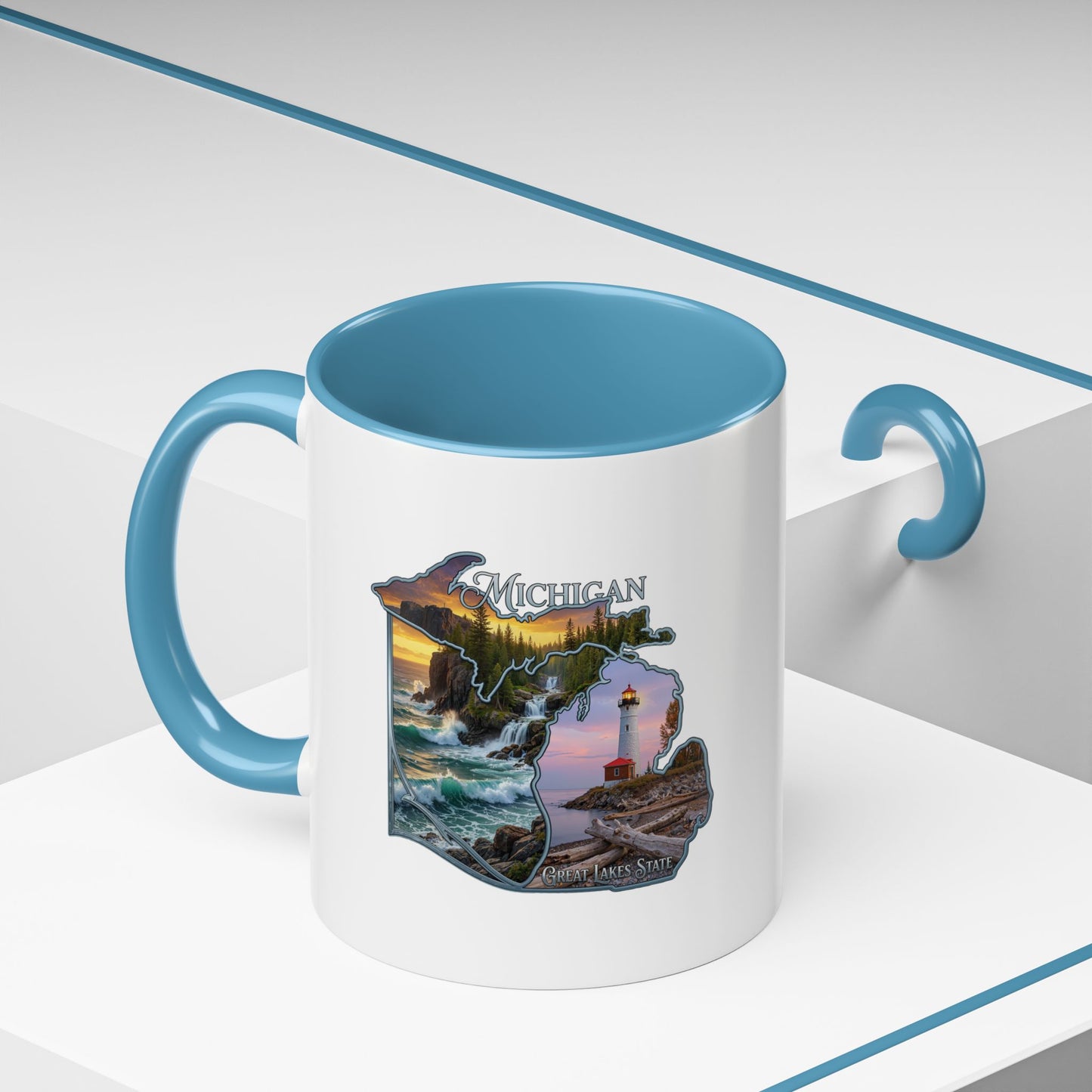 Michigan Lighthouse Coffee Mug — Scenic Great Lakes Accent Mug (11/15oz)