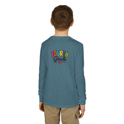 Fourth Grade Long Sleeve Tee — Colorful Kids School Shirt