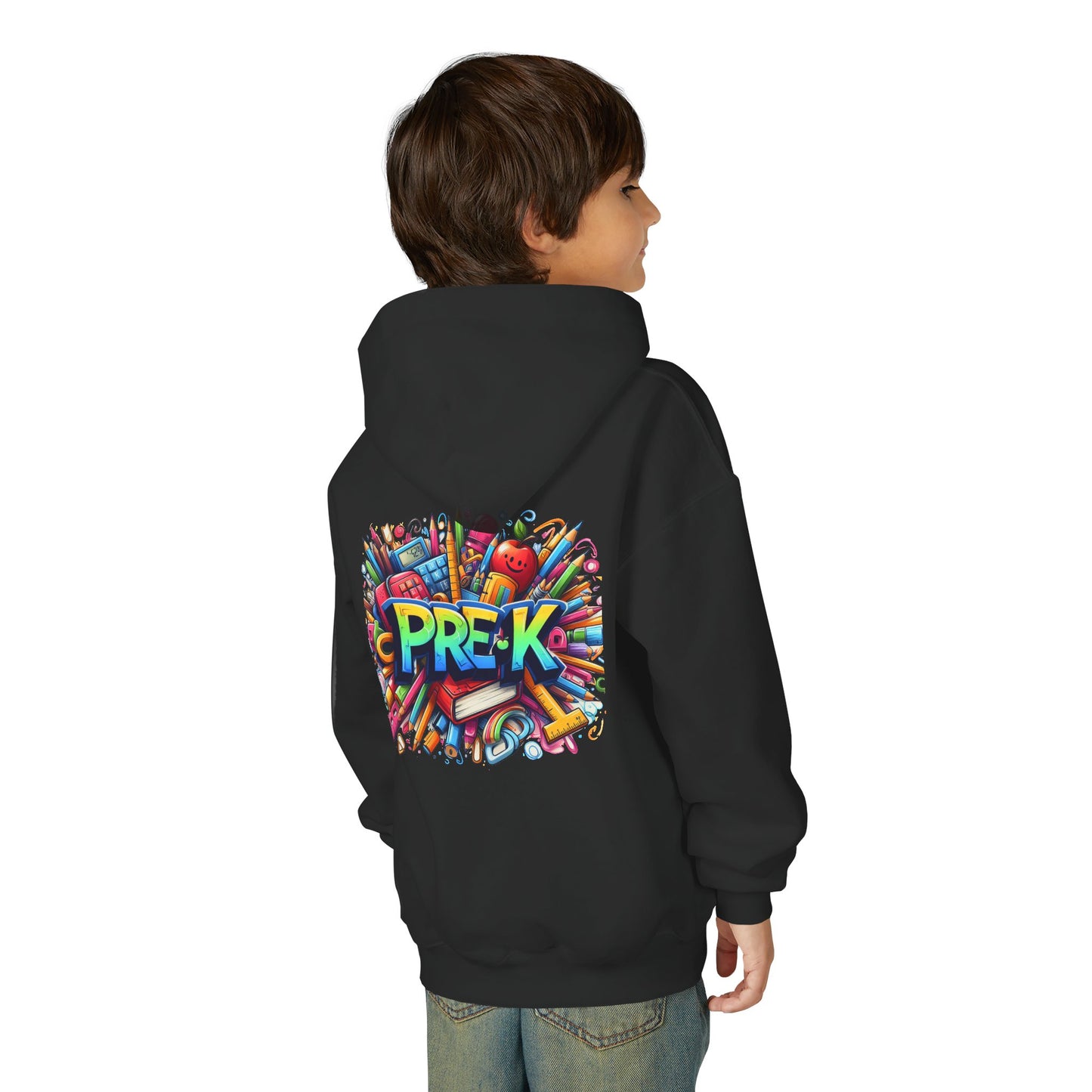 Pre-K Kids Hoodie — Colorful Back-to-School Preschool Sweatshirt