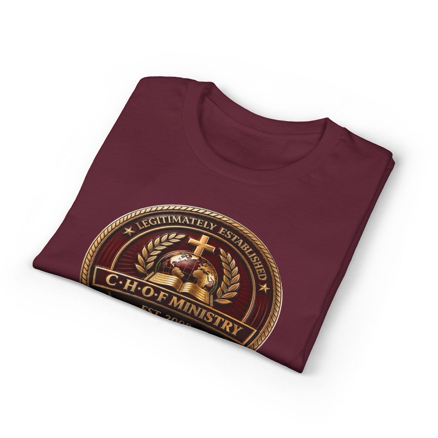 CHOF Ministry Logo T-Shirt — Established 2008 Christian Faith Tee
