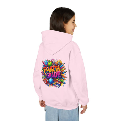 Fourth Grade Youth Hoodie — Colorful Back-to-School Kids Sweatshirt