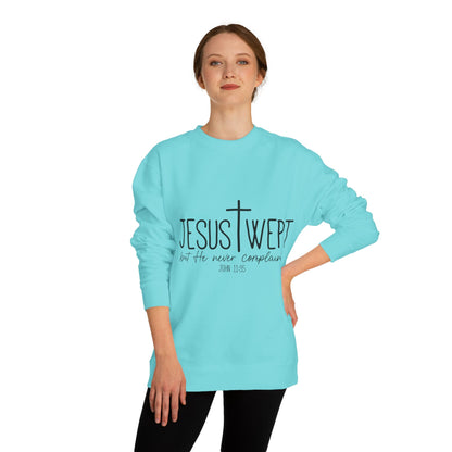 Jesus Wept Sweatshirt — John 11:35 Christian Crewneck