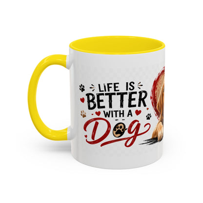Pawsitive Vibes Coffee Mug - "Wag More, Worry Less" Dog Lover Accent Mug