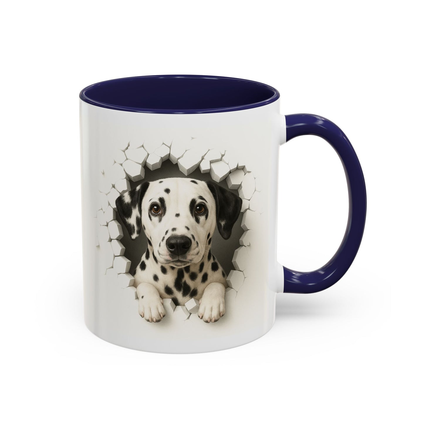 Dalmatian Peekaboo Accent Coffee Mug - Cute Dog Lover Gift (11/15oz)