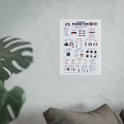 Magnetism Physics Poster — Educational Fine Art Science Print